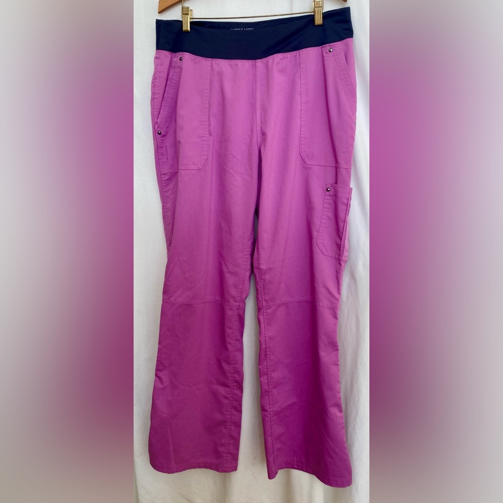 Purple Label by Healing Hands Pink Scrub Pants Size L